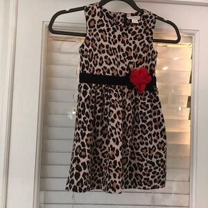 Kate Spade Leopard Print Dress with Red Flower